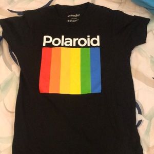 Black multicolor Polaroid Tee